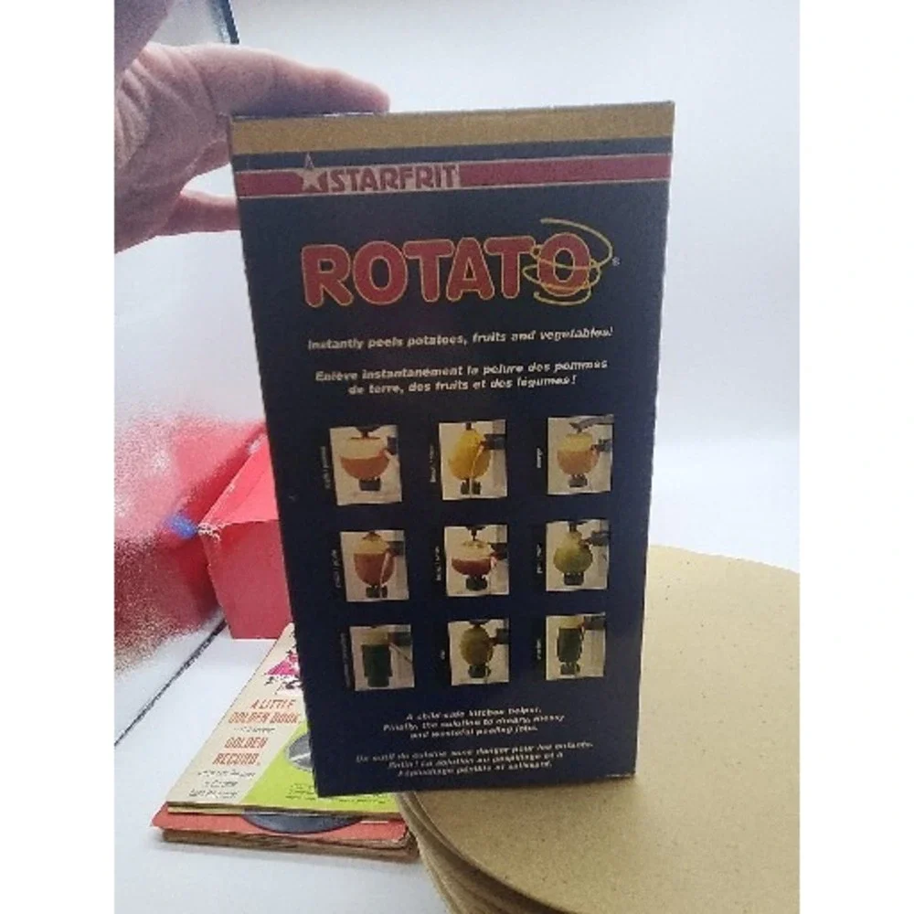 ROTATO Manual Hand Crank Peeler Instantly Peels Potatoes Apples Fruit Vegetables